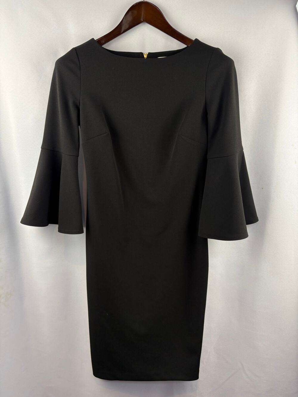 Women’s Calvin Klein Size 2 Black 3/4 Sleeve Work Dress